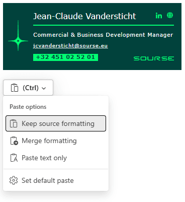 Instructions to add email signature in Outlook